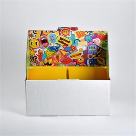Parcel Box BX 3 Mailer White with Custom Print - 400 x 200 x 180 mm