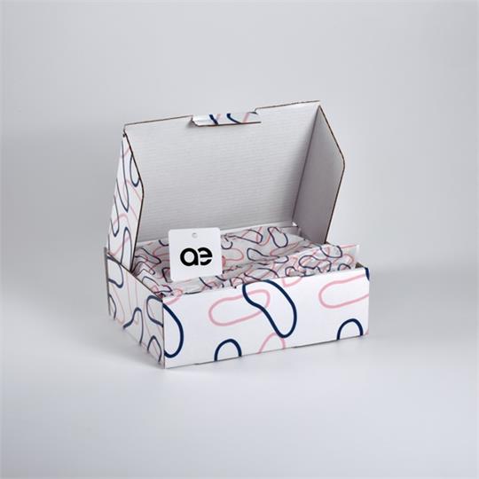 Custom Printed Square Hang Tags - Rounded Corners (76x76mm) - White Gloss Paper Stock