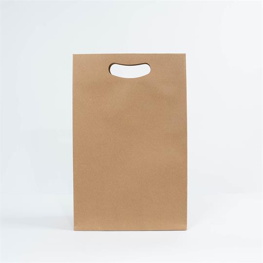 3-Bottle Wine Carrier Bag In Kraft Brown With Handle