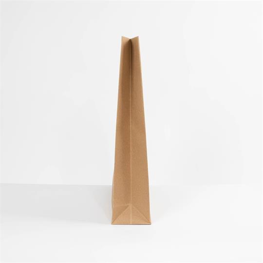3-Bottle Wine Carrier Bag In Kraft Brown With Handle