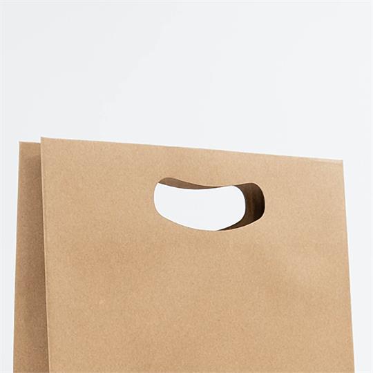 3-Bottle Wine Carrier Bag In Kraft Brown With Handle