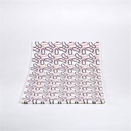 Tissue Paper Preprinted - Pink/Navy Peanuts (Packs of 100)