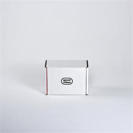 Small Mailing Box Matte White with Custom Print - 200 x 147 x 121 mm