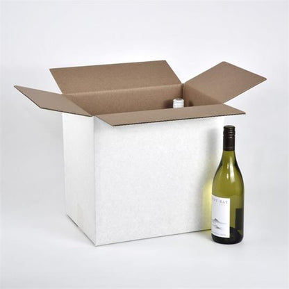 12-Bottle Wine Box (RSC) White - 348 x 261 x 329 mm