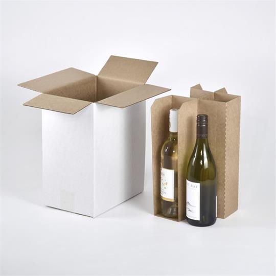 6-Bottle Wine Box (RSC) White - 257 x 172 x 330 mm