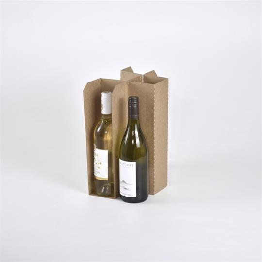 6-Bottle Wine Divider Brown - 84 x 84 x 330 mm