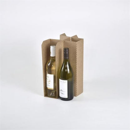 6-Bottle Wine Divider Brown - 84 x 84 x 330 mm