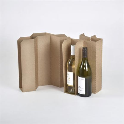 6-Bottle Wine Divider Brown - 84 x 84 x 330 mm
