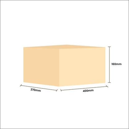 Premium Storage Shoe Box-sized Brown - 400 x 270 x 160 mm