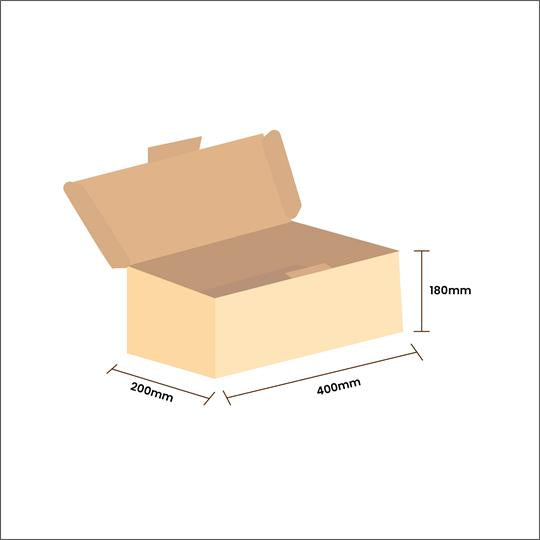 Parcel Box BX 3 Mailer with Custom Print  - 400 x 200 x 180 mm