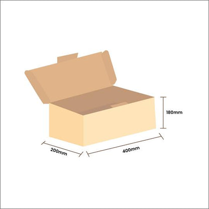 Parcel Box BX 3 Mailer with Custom Print  - 400 x 200 x 180 mm