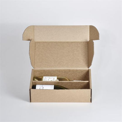 2-Bottle Laydown Shipper Brown - 330 x 186 x 100 mm