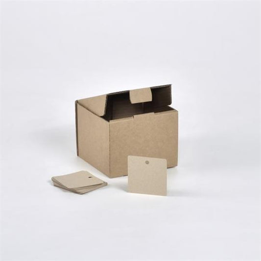 Kraft Paper Hang Tags - Rounded Corners (76x76mm)